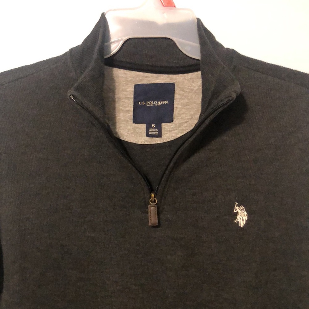 U.S. Polo Assn size small 1/4 zip flatback - Picture 4 of 14
